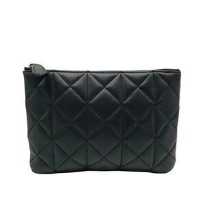 Mulberry Black Quilted Nappa Leather Cara Delevingne Pouch
